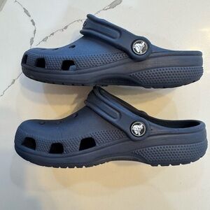CROCS Kids Dark Navy Clog with Heel Strap